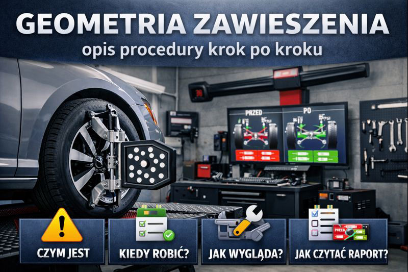 Geometria zawieszenia – pomiar geometrii kół na stanowisku w warsztacie
